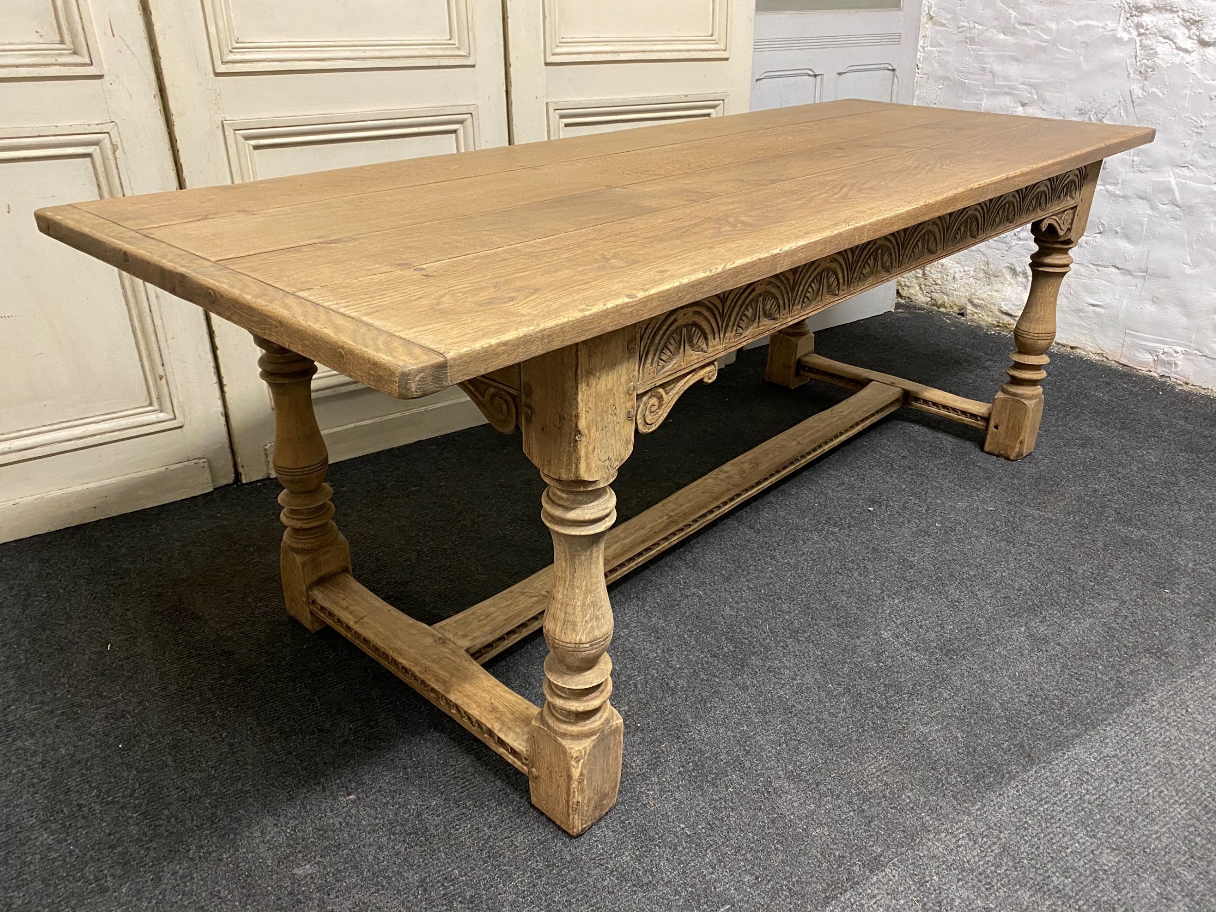 Bleached Oak Farmhouse Table