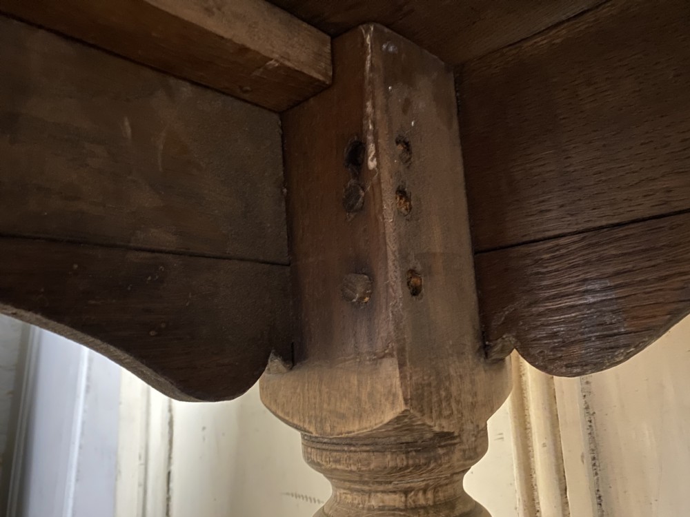 Bleached Oak Farmhouse Refectory Dining Table  View XXIII