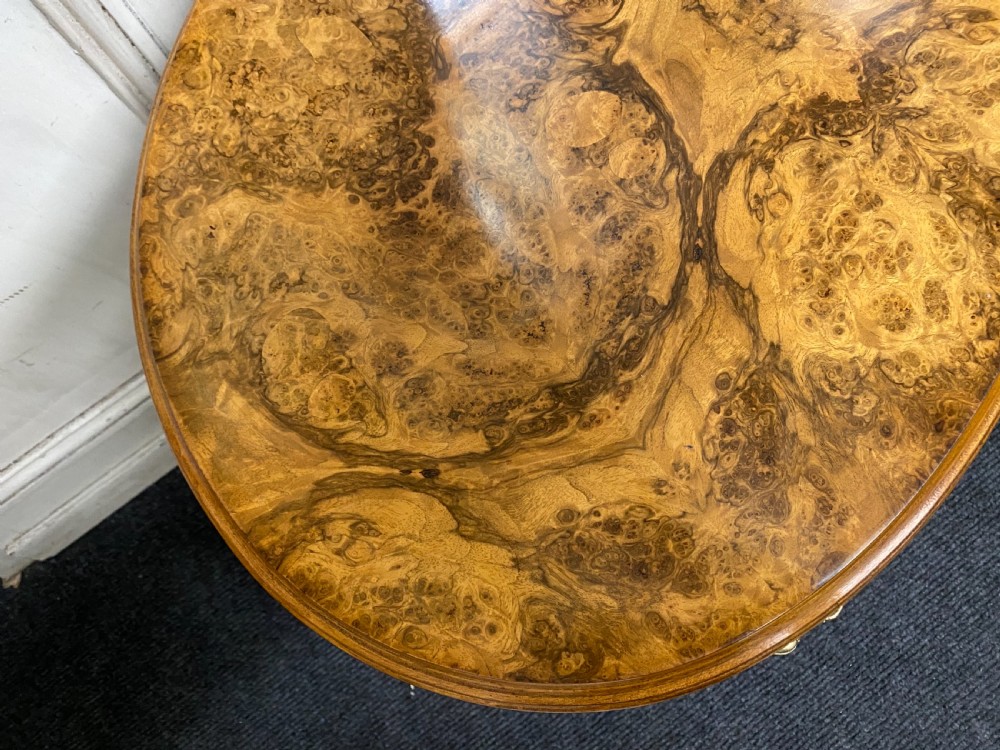 Burr Walnut Kidney Dressing Table View IV