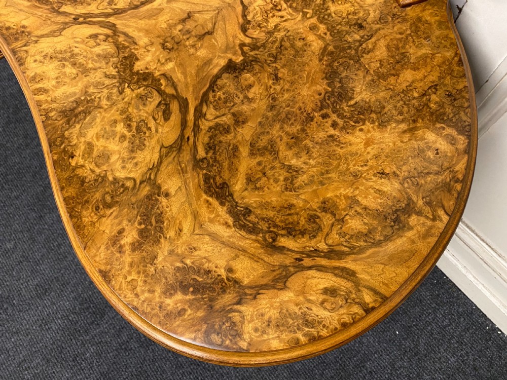 Burr Walnut Kidney Dressing Table View V