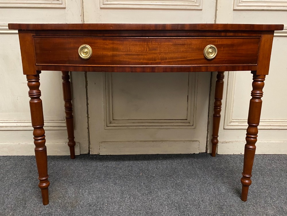 Bow Fronted Writing Table View IV