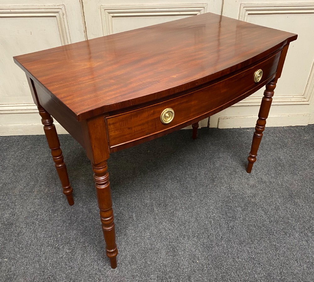 Bow Fronted Writing Table View VI