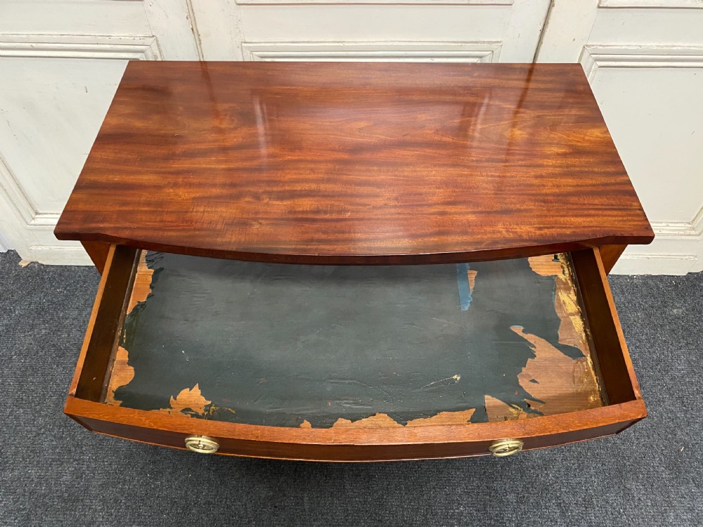 Bow Fronted Writing Table View VII