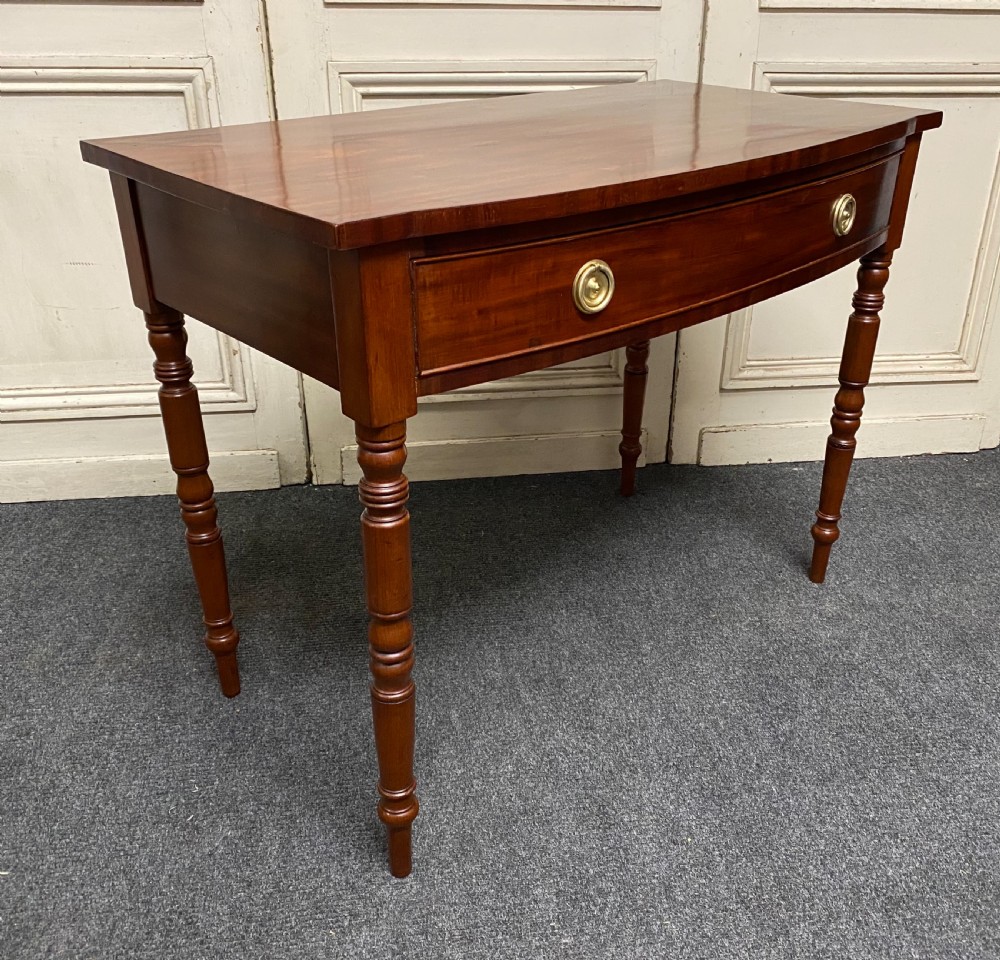 Bow Fronted Writing Table View VIII