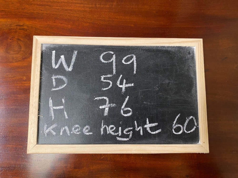 Bow Fronted Writing Table View XI