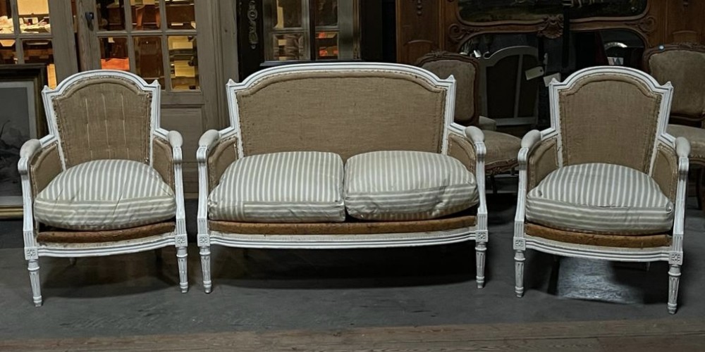 3 Piece French Bergere Suite