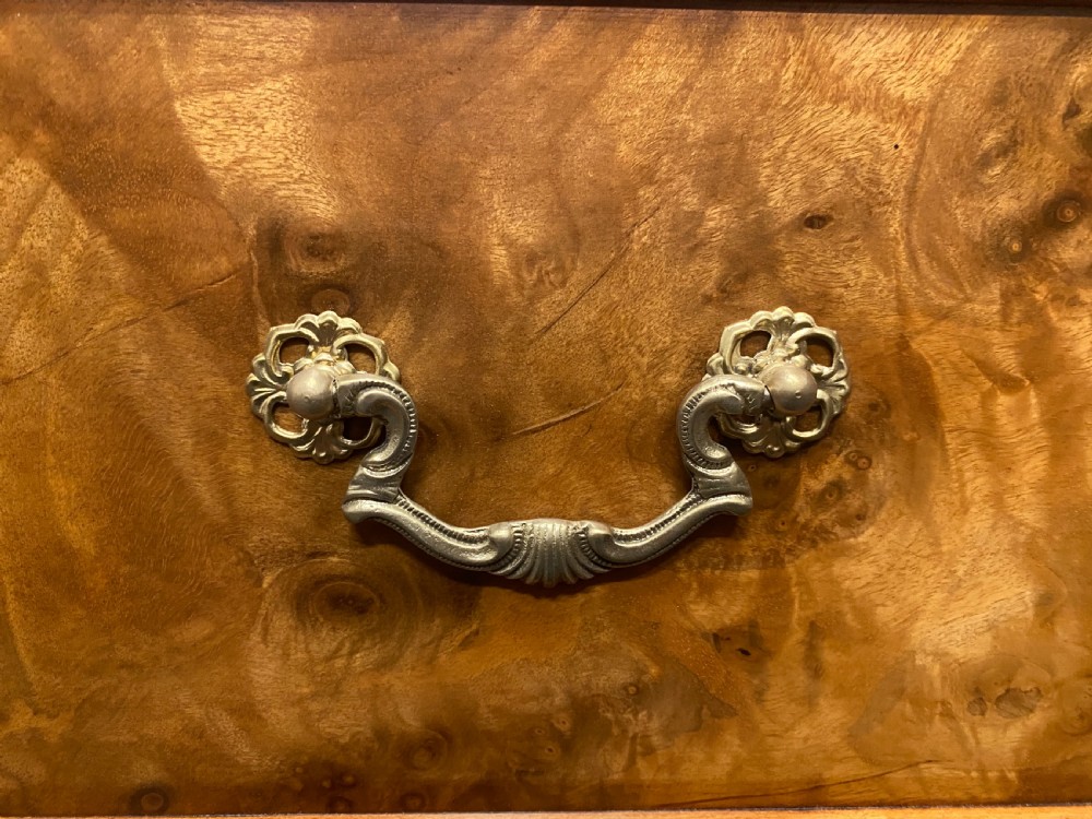 Burr Walnut 5 Drawer Chest  View V