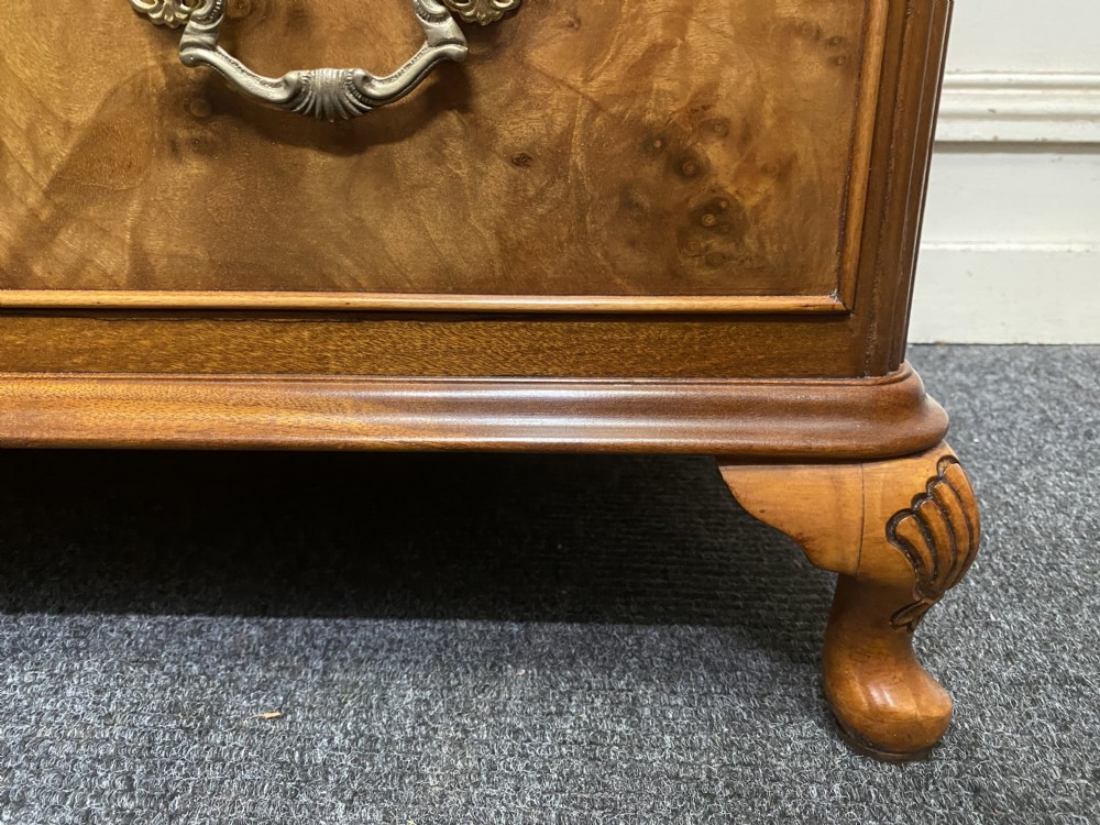 Burr Walnut 5 Drawer Chest  View XI