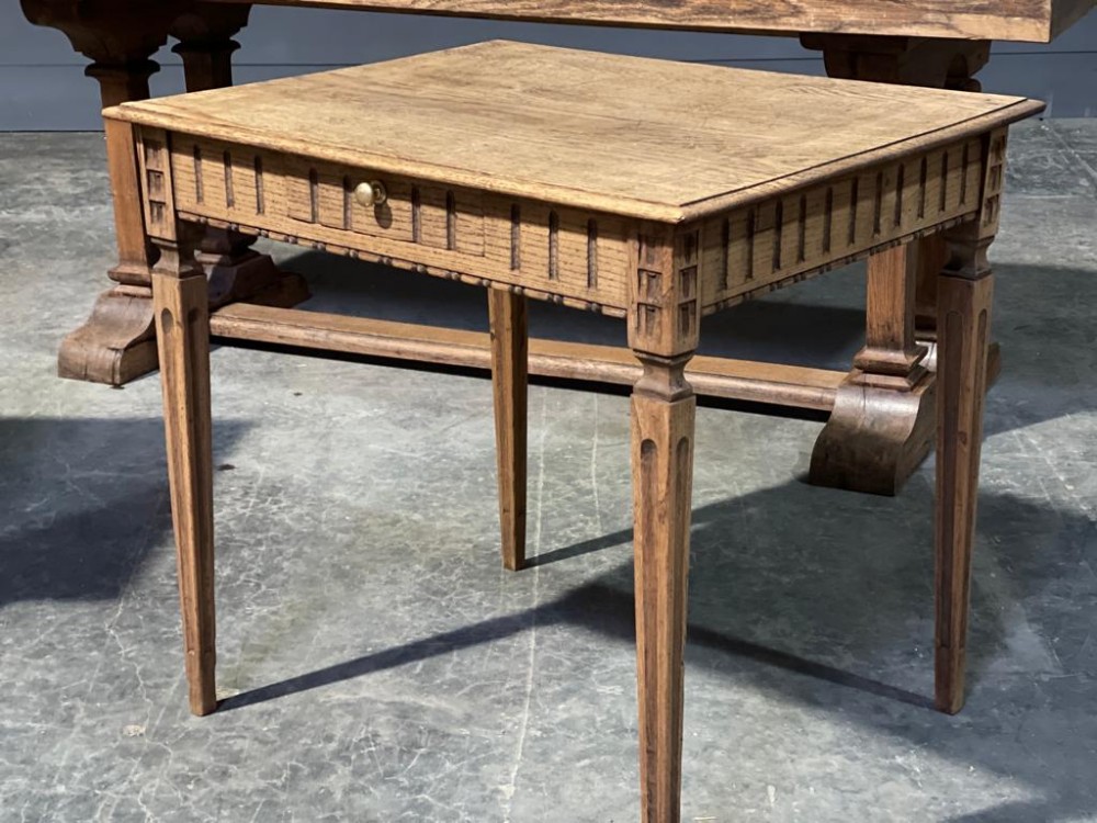 Antique French Oak Side Table