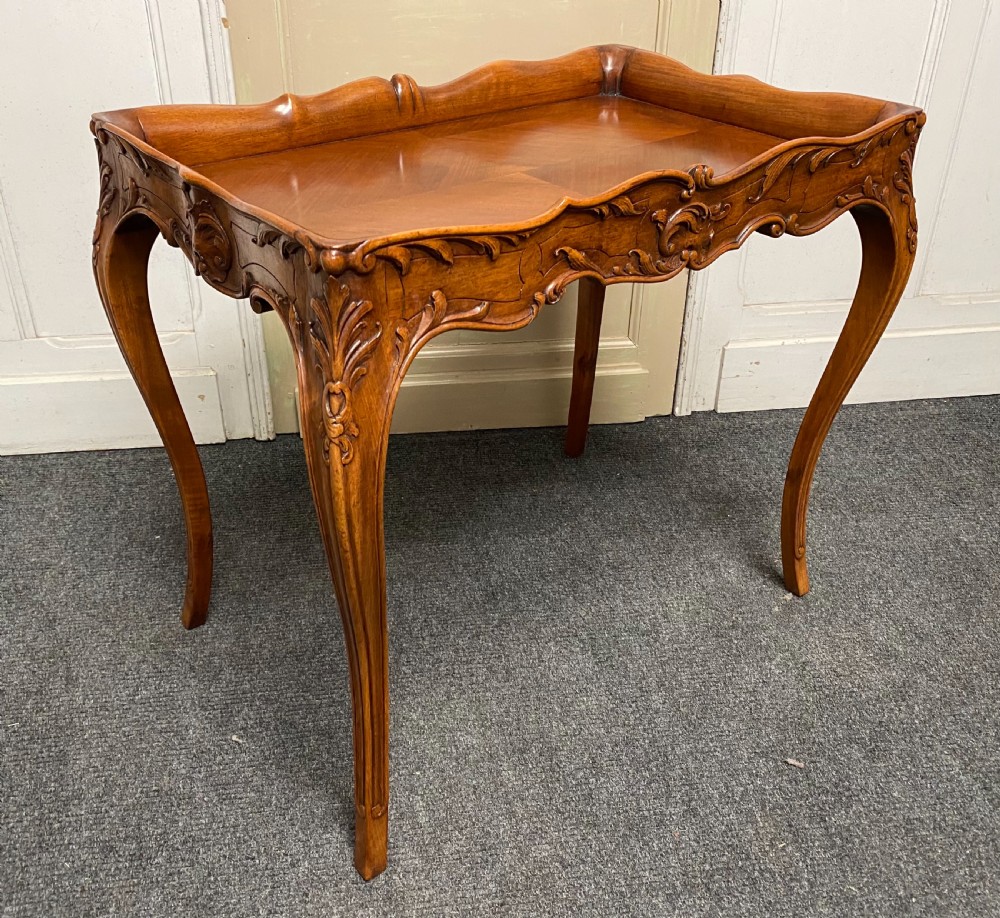 Pretty French Walnut Lamp Table