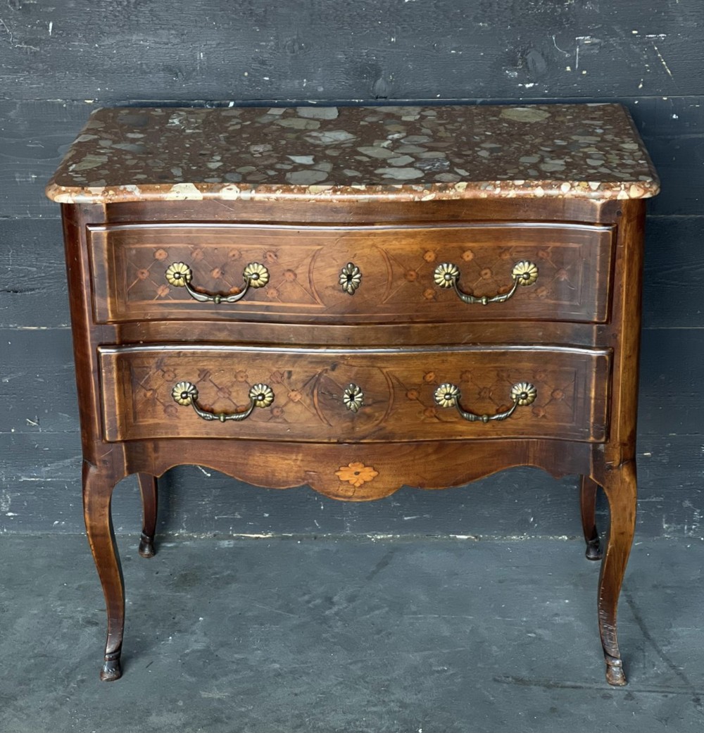 Early French Marble Top Chest of Drawers 