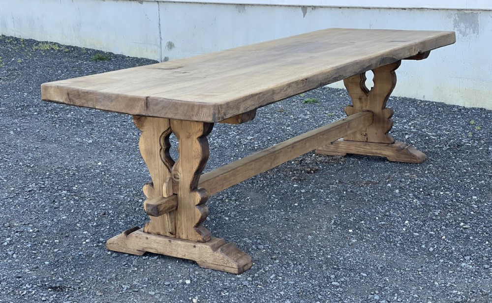Very Long Rustic French Farmhouse Dining Table 