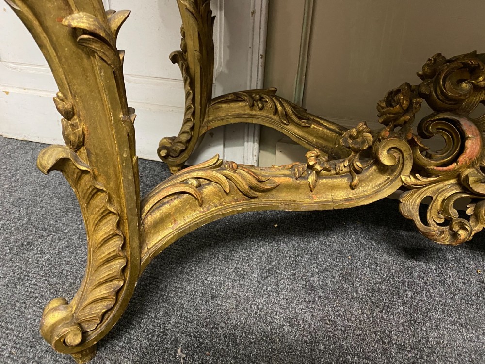 Wonderful Early 19th C French Gilt Console Table View XVIII