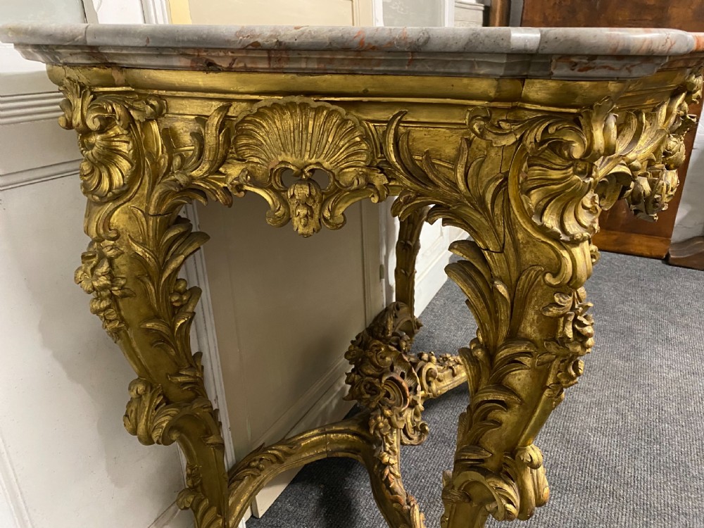 Wonderful Early 19th C French Gilt Console Table View XXIII