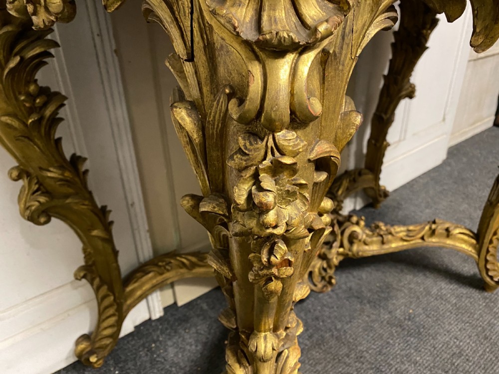 Wonderful Early 19th C French Gilt Console Table View XXV