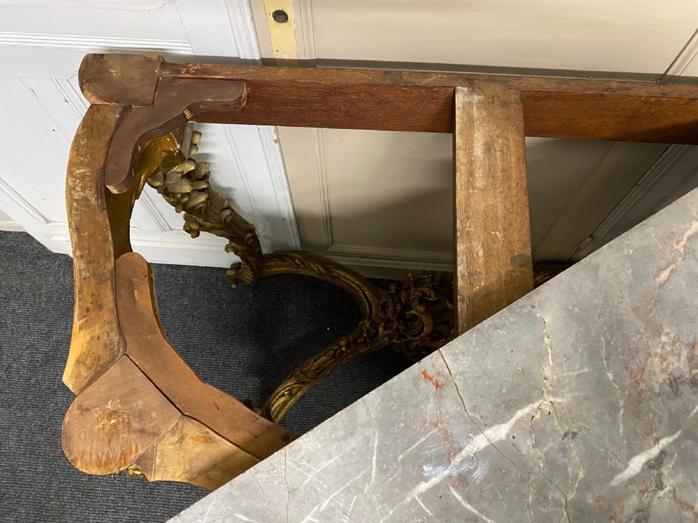 Wonderful Early 19th C French Gilt Console Table View XXVII