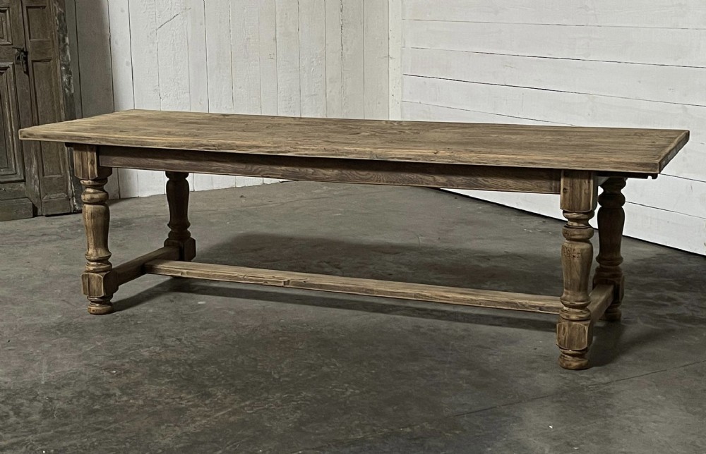 Large Oak Refectory Dining Table with Extensions