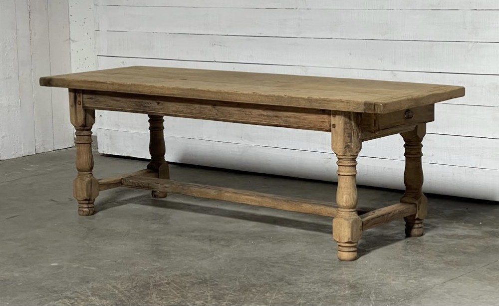 Rustic Oak Refectory Table with drawer 