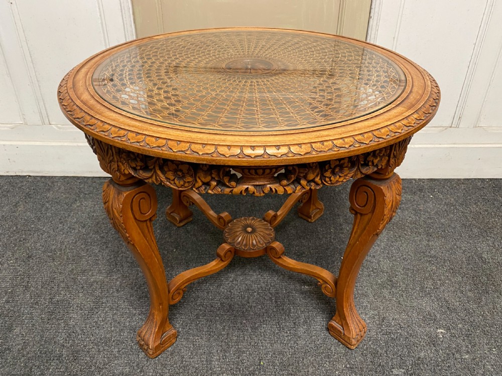 Round Walnut Coffee Table