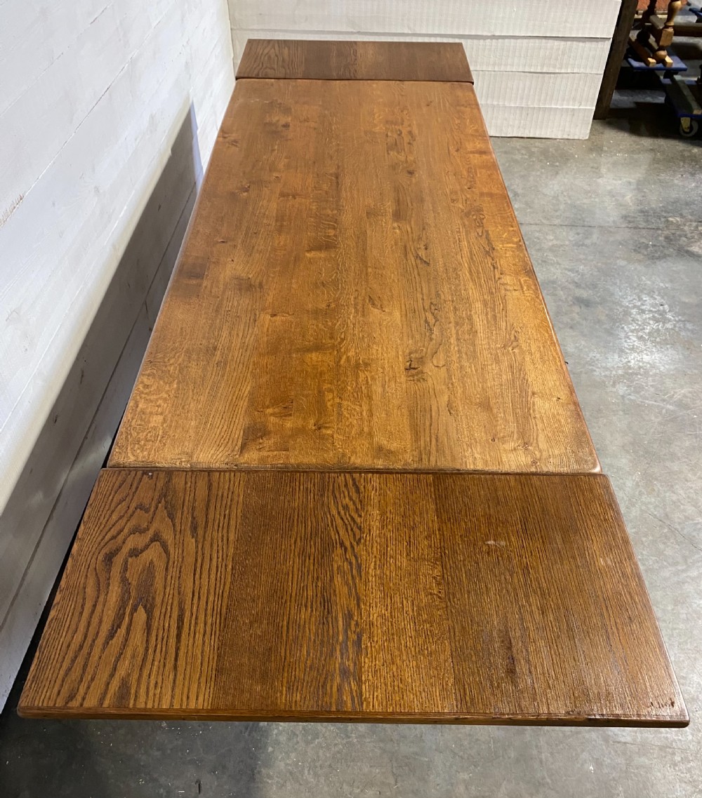 Quality Oak Refectory Dining Table  View IV