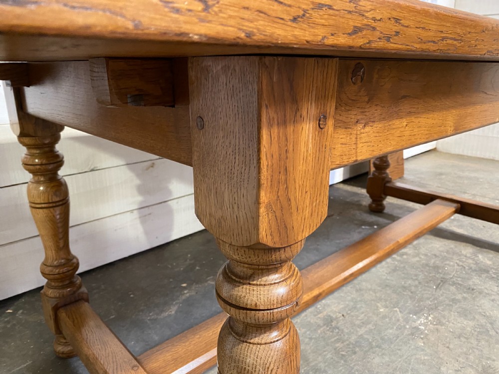 Quality Oak Refectory Dining Table  View XV