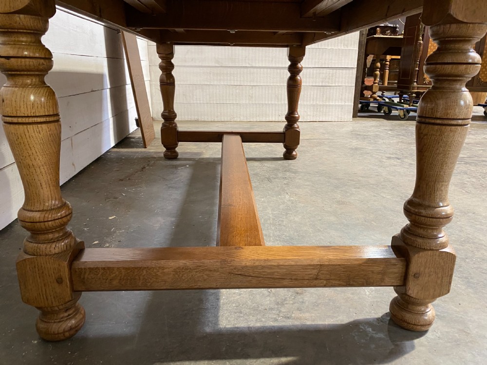 Quality Oak Refectory Dining Table  View XVI