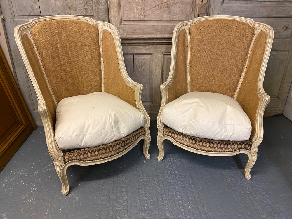 Pair French Bergere Chairs