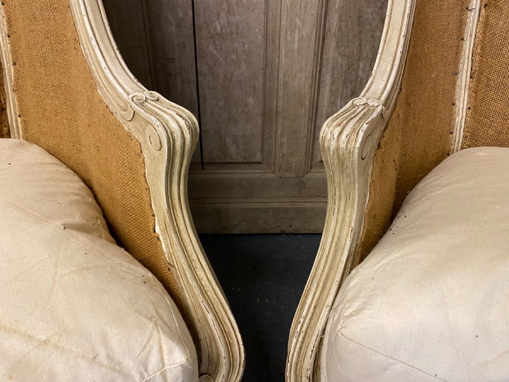 Pair French Bergere Chairs View III