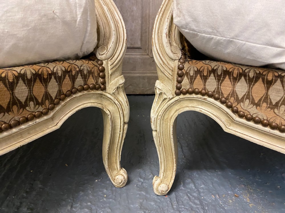 Pair French Bergere Chairs View IV