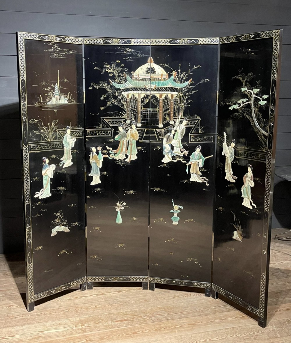 Wonderful Chinese Lacquer Screen