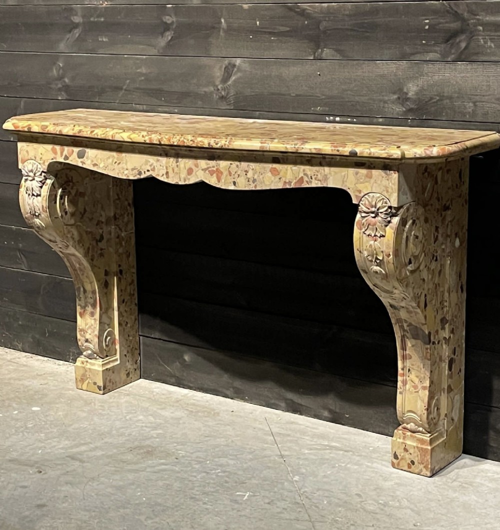 Rare Large French Marble Console