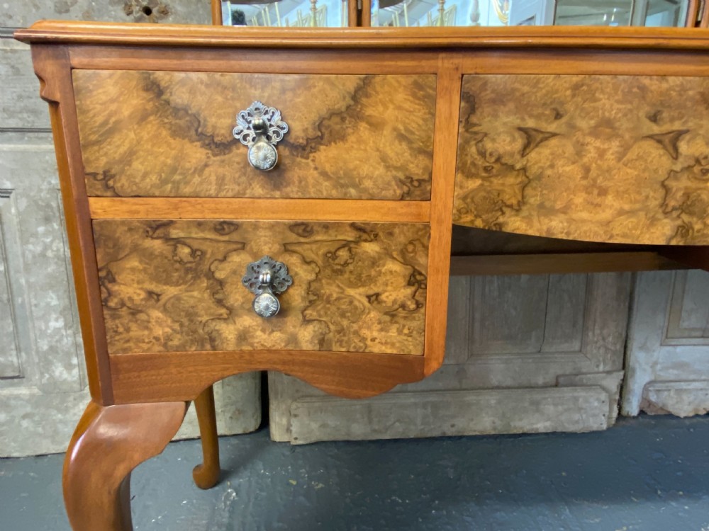 Queen Anne Burr Walnut Dressing Table View VI