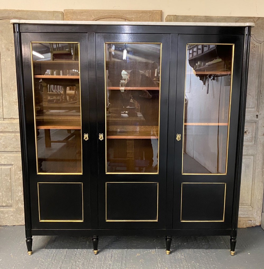 Stunning French Louis XVI Ebony Cabinet