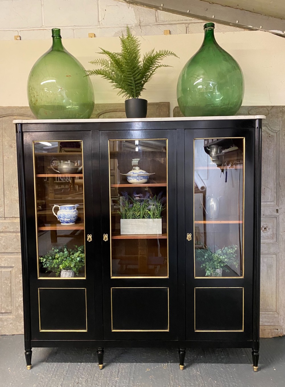Stunning French Louis XVI Ebony Cabinet View II