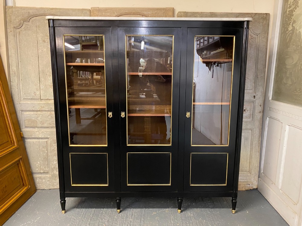 Stunning French Louis XVI Ebony Cabinet View III