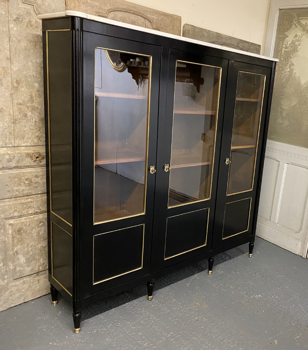 Stunning French Louis XVI Ebony Cabinet View IV