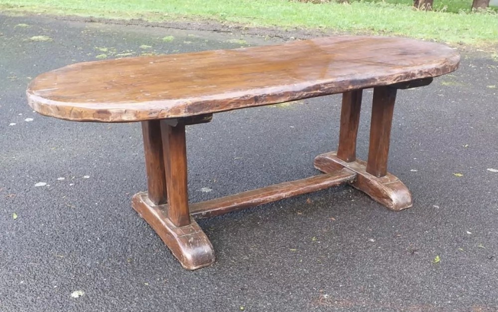 Rustic French Oak Farmhouse Dining Table 