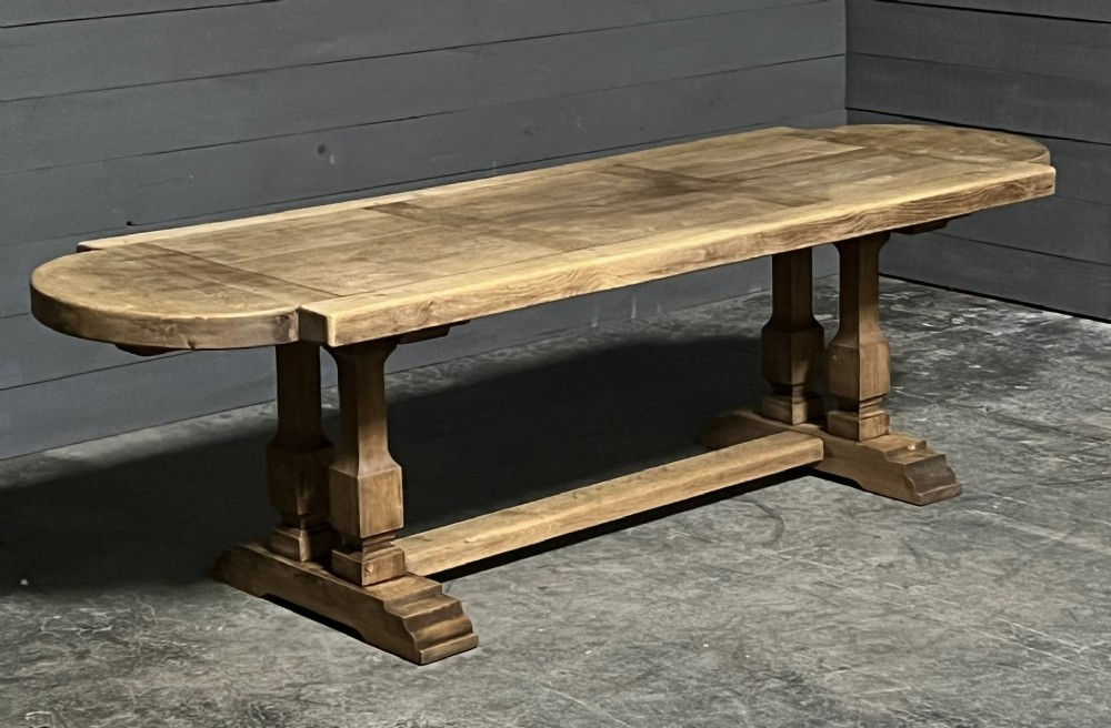 Large French Oak Refectory Farmhouse Dining Table 