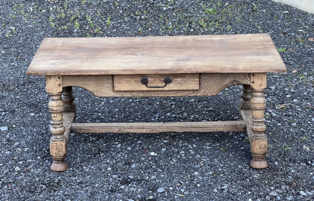 French Bleached Oak Rustic Coffee Table