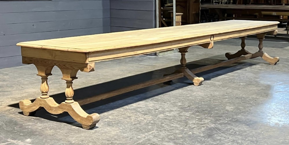 Huge 5 Meter Bleached Oak Dining Table 