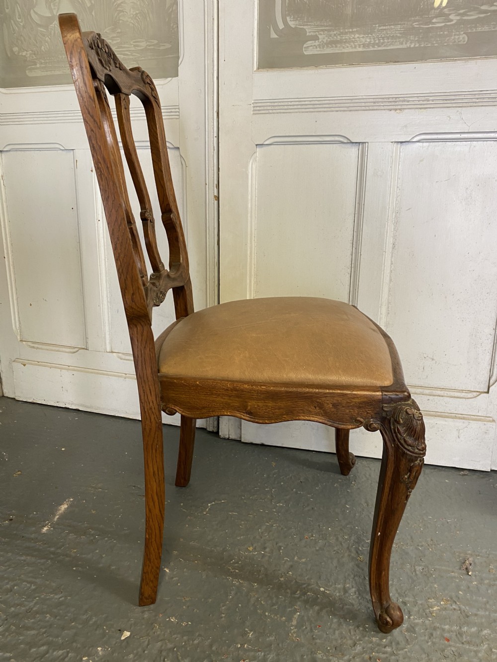 Set 6 French Oak Dining Chairs View VII