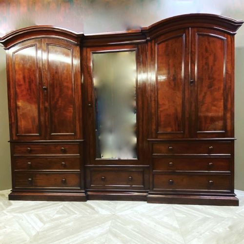 A Large Victorian Mahogany Wardrobe by Lamb of Manchester