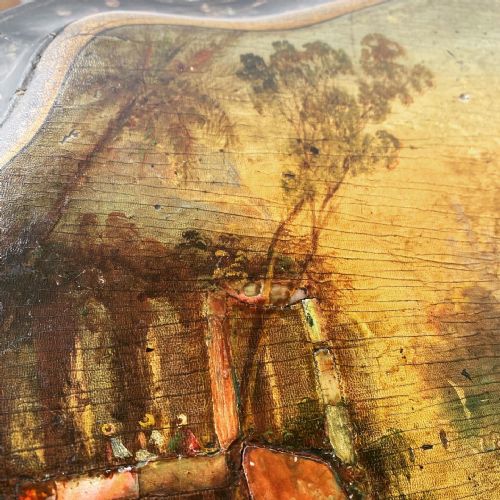 A VICTORIAN EBONISED AND PAINTED SOWING TABLE - ADDITIONAL PHOTO 8