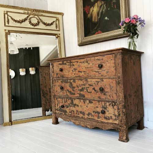 A Continental Dryscraped C19th Chest of Drawers