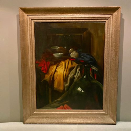 Large Framed Still Life Oil Painting