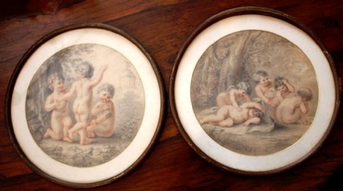 A Pair of  Framed Drawings