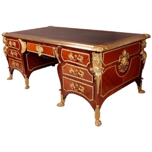French Kingwood and Ormolu Bureau Plat Late C19th