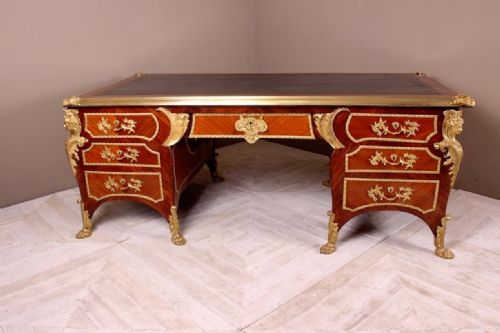fig 1. French Kingwood and Ormolu Bureau Plat Late C19th