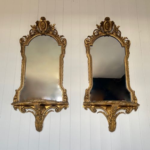 Pair of Gilt Wall Mirrors by Charles Nosotti