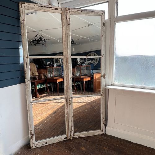 Pair of Large Chateau Window Mirrors
